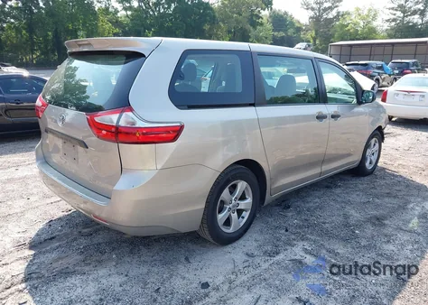 2015 Toyota Sienna L 7 Passenger z USA, uszkodzony, nr VIN 5TDZK3DC4FS650415